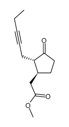 Cyclopentaneacetic acid, 3-oxo-2-(2-pentyn-1-yl)-, methyl ester, (1R,2R)- 结构式