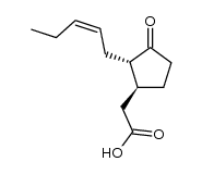 Cyclopentaneacetic acid, 3-oxo-2-(2-pentenyl)-, cis-(-)- (9CI) 结构式