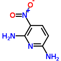 3-硝基吡啶-2,6-二胺 结构式