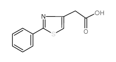 2-苯基-4-噻唑乙酸 结构式