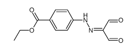 4-[2-(1-甲酰基-2-氧代亚乙基)肼基]苯甲酸乙酯 结构式