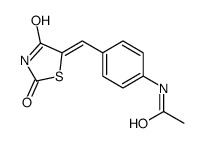 N-[4-[(2,4-二氧代-1,3-噻唑烷-5-亚基)甲基]苯基]乙酰胺 结构式