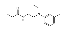 N-乙基-N-(2-丙酰胺基乙基)-间甲苯胺 结构式