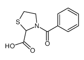3-苯甲酰基-1,3-噻唑烷-2-羧酸 结构式