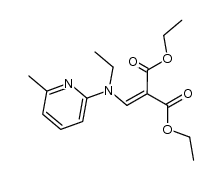 [N-Ethyl-N-(6-methyl-2-pyridyl)amino]methylenemalonic acid diethyl ester 结构式