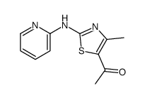 1-[4-甲基-2-(吡啶-2-基氨基)-1,3-噻唑-5-基]乙酮 结构式