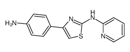 N-[4-(4-氨基苯基)-1,3-噻唑-2-基]-2-吡啶胺 结构式
