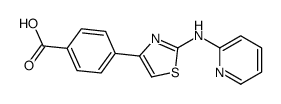 4-[2-(吡啶-2-基氨基)-1,3-噻唑-4-基]苯甲酸 结构式