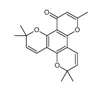 2,2,6,6,10-Pentamethyl-2H,6H,12H-benzo[1,2-b:3,4-b':5,6-b'']tripyran-12-one 结构式