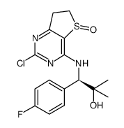Benzeneethanol, β-[(2-chloro-6,7-dihydro-5-oxidothieno[3,2-d]pyrimidin-4-yl)amino]-4-fluoro-α,α-dimethyl-, (βR)- 结构式