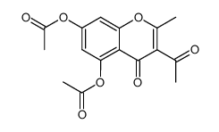4H-1-Benzopyran-4-one, 3-acetyl-5,7-bis(acetyloxy)-2-methyl- 结构式