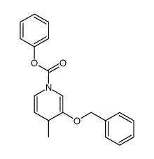 3-苄氧基-4-甲基吡啶-1(4H)-羧酸苯酯 结构式