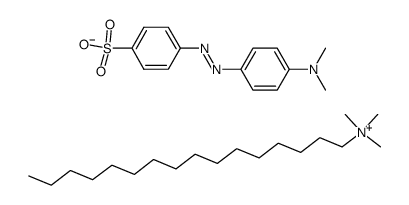 十六烷基三甲基铵 4-(4-二甲氨基苯基偶氮)苯磺酸盐 结构式