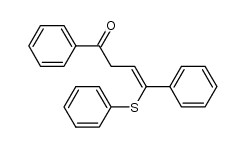 (E)-1,4-二苯基-4-(苯硫基)-3-丁烯-1-酮 结构式