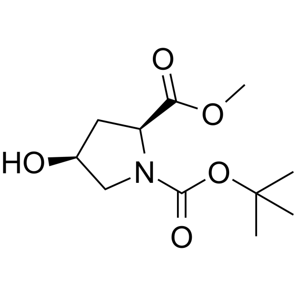N-Boc-顺式-4-羟基-L-脯氨酸甲酯 结构式