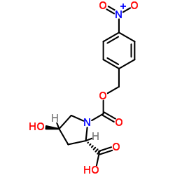 (2S,4R)-1-(4-硝基苄氧羰基)-4-羟基脯氨酸 结构式
