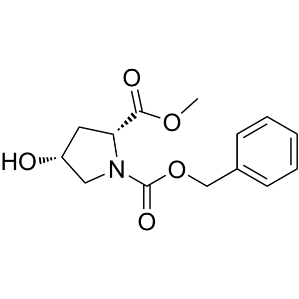 N-CBZ-顺式-4-羟基-D-脯氨酸甲酯 结构式