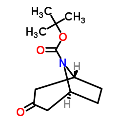N-叔丁氧羰基-去甲托品酮 结构式