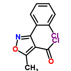 3-(2-氯苯基)-5-甲基-4-异恶唑甲酰氯 结构式