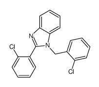 2-(2-氯苯基)-1-[(2-氯苯基)甲基]苯并咪唑 结构式