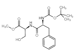 叔丁氧羰基-苯丙氨酰-丝氨酸甲酯 结构式