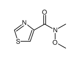 N-甲氧基-N-甲基噻唑-4-甲酰胺 结构式