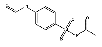 N-[[4-(甲酰氨基)苯基]磺酰基]乙酰胺 结构式