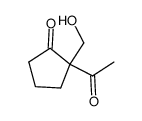 2-乙酰基-2-羟甲基环戊酮 结构式
