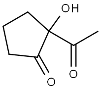 2-乙酰基-2-羟基环戊酮 结构式