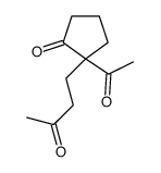 2-乙酰基-2-(3-氧代丁基)环戊-1-酮 结构式