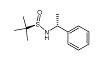 (R)-2-甲基-N-((R)-1-苯乙基)丙烷-2-亚磺酰胺 结构式
