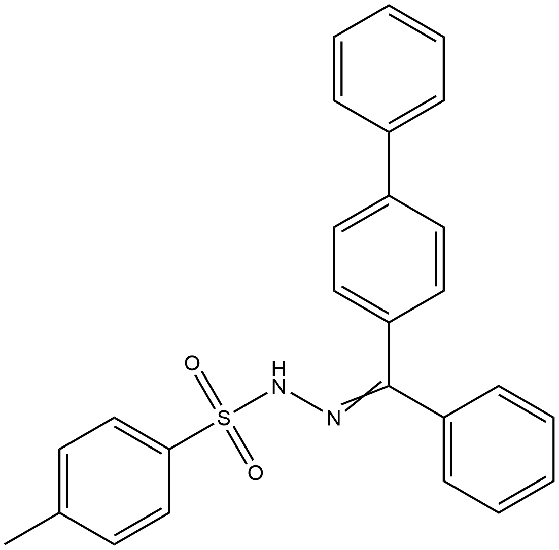 Benzenesulfonic acid, 4-methyl-, 2-([1,1'-biphenyl]-4-ylphenylmethylene)hydrazide 结构式