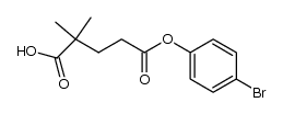 2,2-二甲基戊二酸-5-(4-溴苯基)酯 结构式
