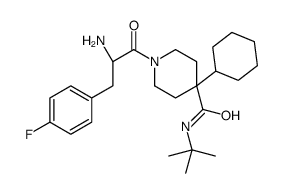 (R)-1-(2-氨基-3-(4-氟苯基)丙酰基)-N-叔丁基-4-环己基哌啶-4-羧酰胺 结构式