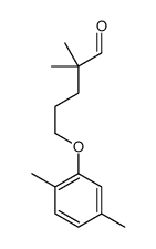 5-(2,5-二甲基苯氧基)-2,2-二甲基戊醛 结构式