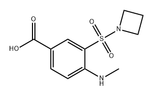 3-(氮杂环丁-1-基磺酰基)-4-(甲氨基)苯甲酸 结构式