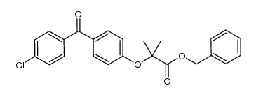 2-[4-(4-氯苯甲酰基)苯氧基]-2-甲基丙酸苄酯 结构式