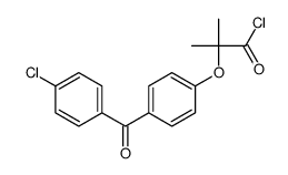 2-[4-(4-氯苯甲酰基)苯氧基]-2-甲基丙酰氯 结构式