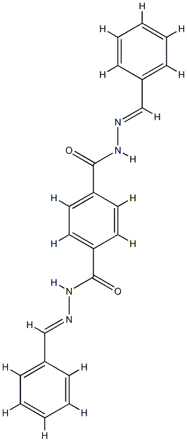N1,N4-di((E)-benzylidene)terephthalohydrazide 结构式