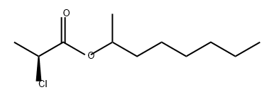 (S)-1-甲基庚基 (D)-2-氯丙酸酯 结构式