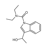 N,N-二乙基-3-(1-羟乙基)-1H-吲哚-1-甲酰胺 结构式