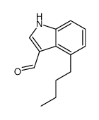 4-丁基-1H-吲哚-3-甲醛 结构式