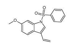 6-甲氧基-1-(苯磺酰基)-3-乙烯基-1H-吲哚 结构式