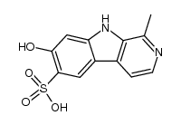 7-羟基-1-甲基-9H-β-咔啉-6-磺酸 结构式