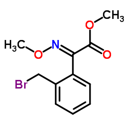 (E)-2-(2-溴甲基苯基)-2-甲氧亚胺基乙酸甲酯 结构式