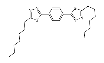 2-庚基-5-[4-(5-庚基-1,3,4-噻二唑-2-基)苯基]-1,3,4-噻二唑 结构式
