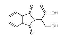 N-邻苯二甲酰亚胺基-DL-丝氨酸 结构式