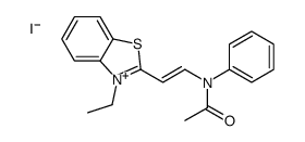 2-[2-(乙酰基苯基氨基)乙烯基]-3-乙基苯并噻唑鎓碘化物 结构式