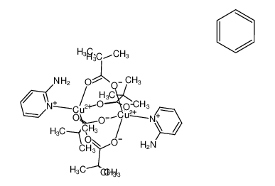 tetrakis(μ-pivalato)bis(2-aminopyridine)dicopper(II)*benzene 结构式