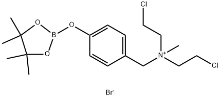 Benzenemethanaminium, N,N-bis(2-chloroethyl)-N-methyl-4-[(4,4,5,5-tetramethyl-1,3,2-dioxaborolan-2-yl)oxy]-, bromide (1:1) 结构式